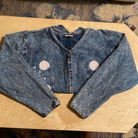 Vintage denim southern expressionsmedium jacket